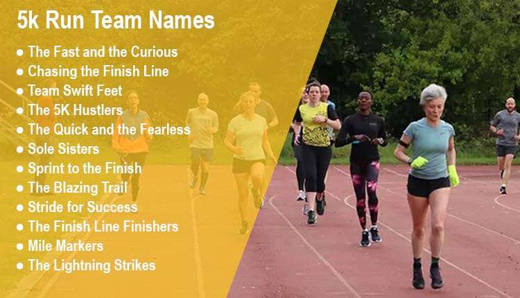 5k Run Team Names