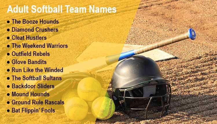 Adult Softball Team Names