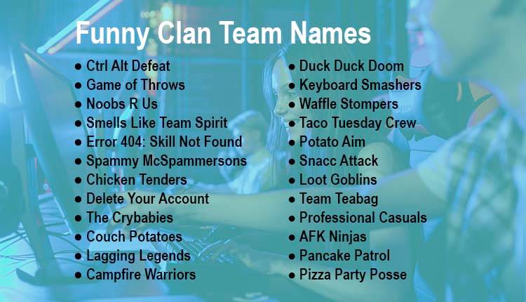 Funny Clan Team Names