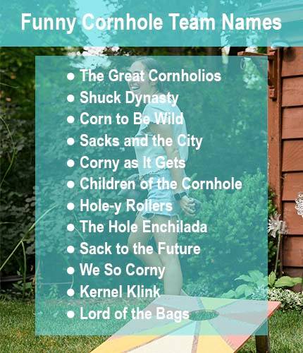 Funny Cornhole Team Names