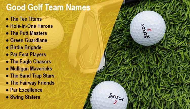 Good Golf Team Names