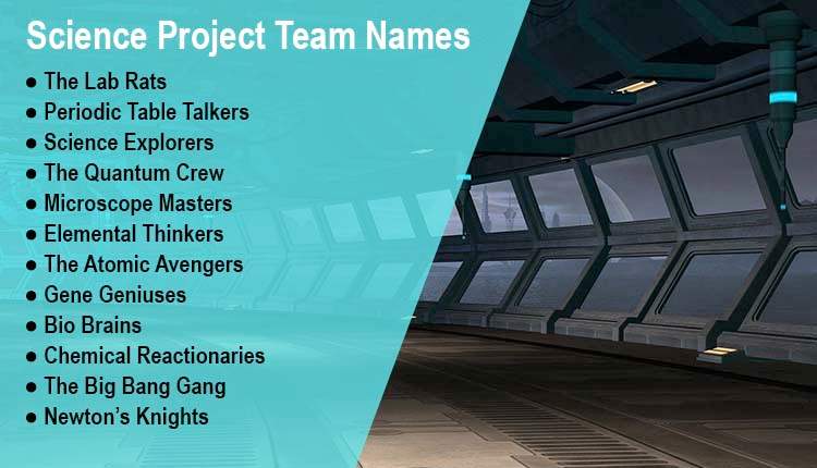 Science Project Team Names