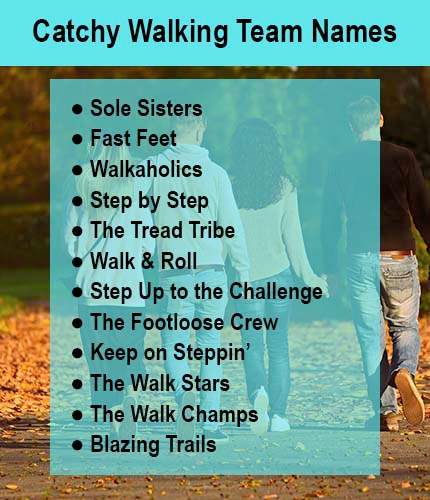 Catchy Walking Team Names