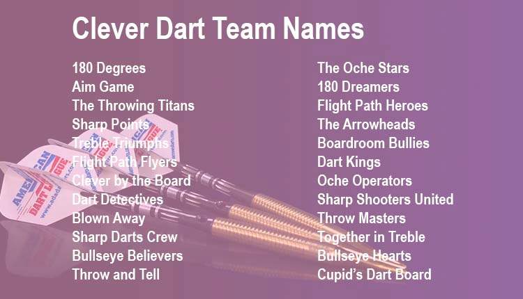 Clever Dart Team Names