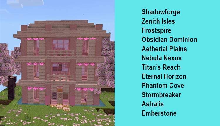 Cool Minecraft World Names