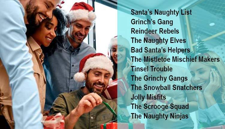 Naughty Christmas Team Names